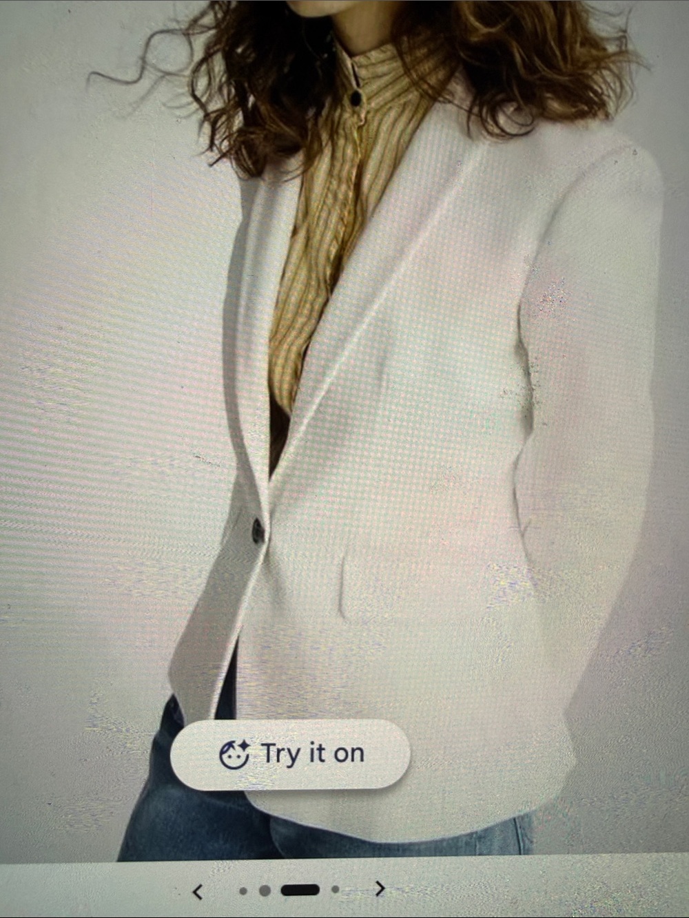 Rag & Bone Women’s Lexington Pique’ Cotton Blazer
Size 8 Ecru - Picture 3 of 4